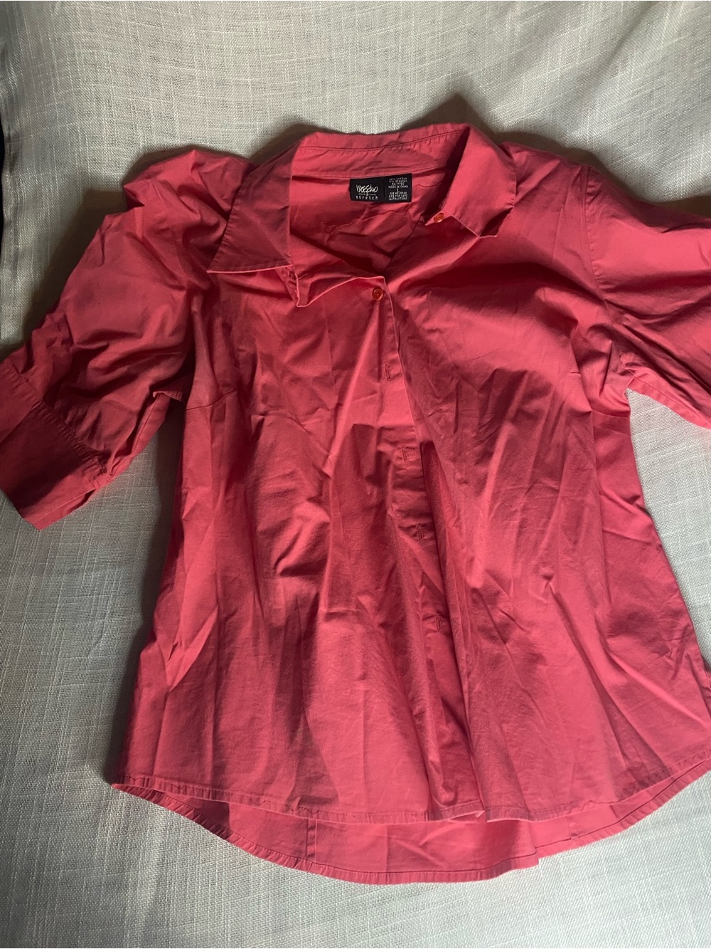 Wassio Coral Button-Down Short stretch Sleeve Shirt